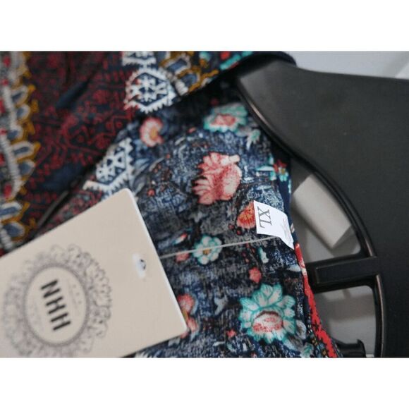 NXH Women's Brown & White Arabesque Button-Up Dress XL - Picture 8 of 13